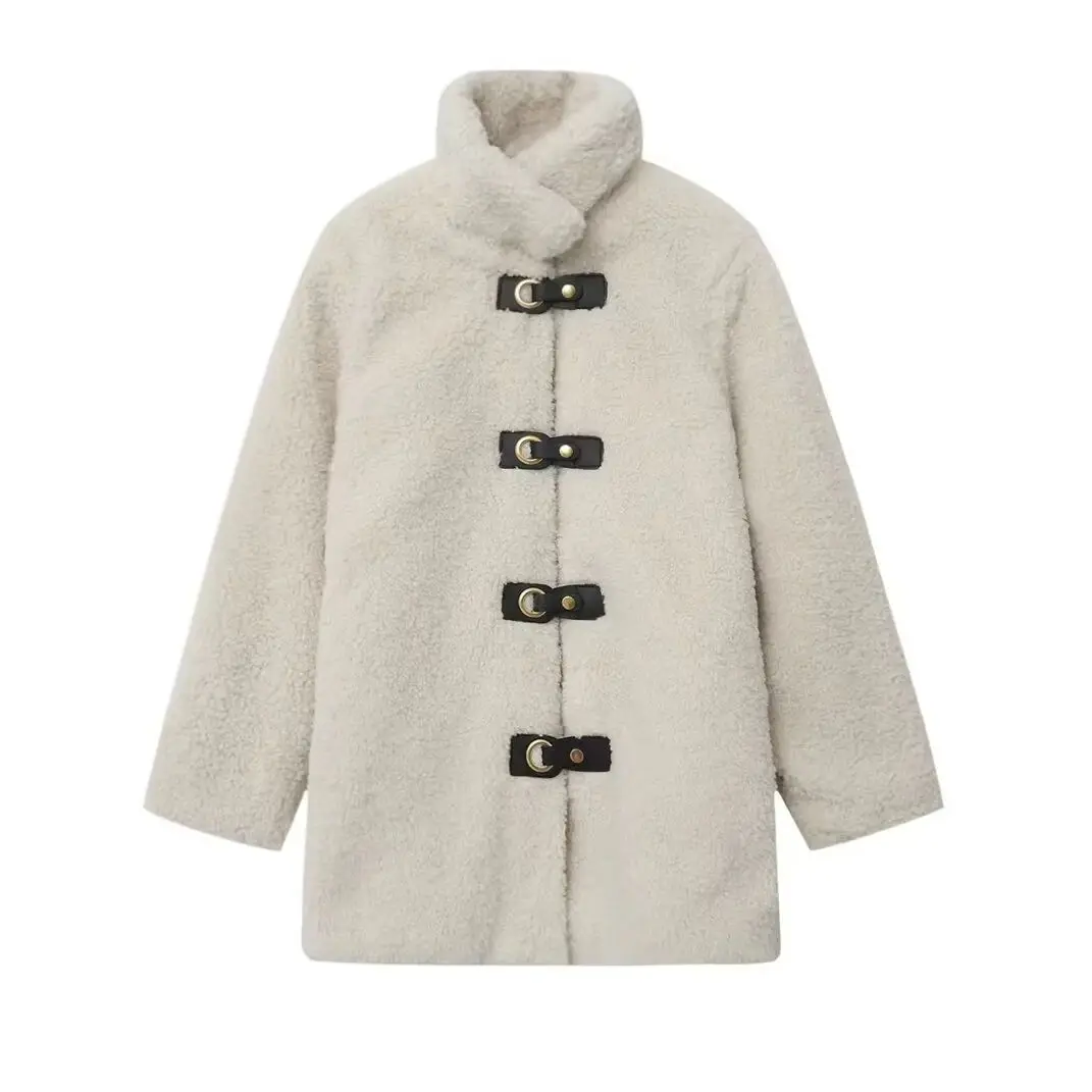 

KONDALA модное осеннее белое повседневное женское пальто 2021, прямое длинное однобортное женское пальто с высоким воротником и карманами