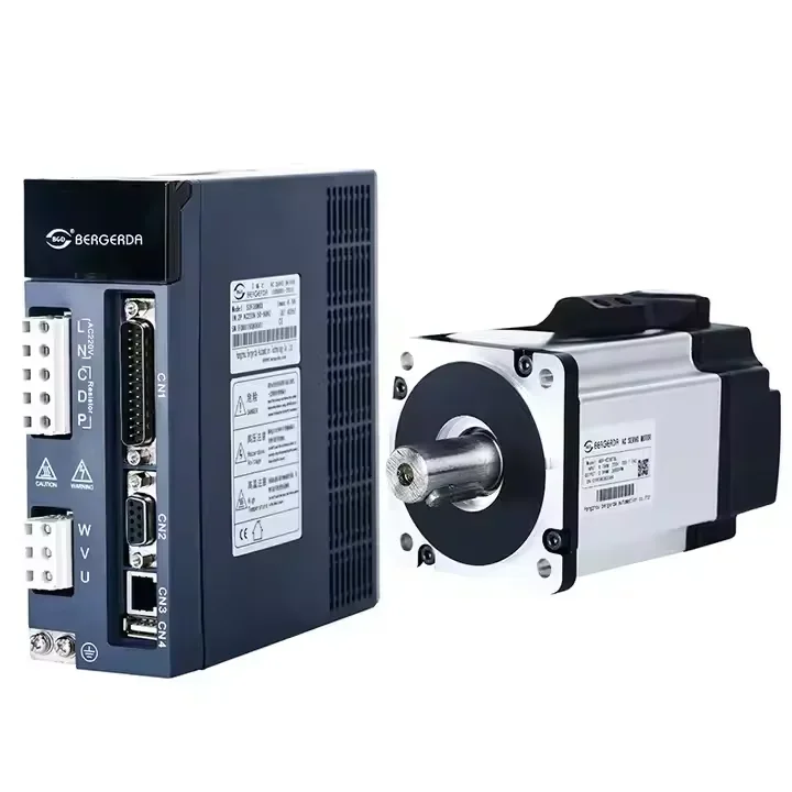2026Factory Absolute Encoder 3000rpm 80MM Flange 2.4NM 9A 750W AC Servo Motor with Servo Driver