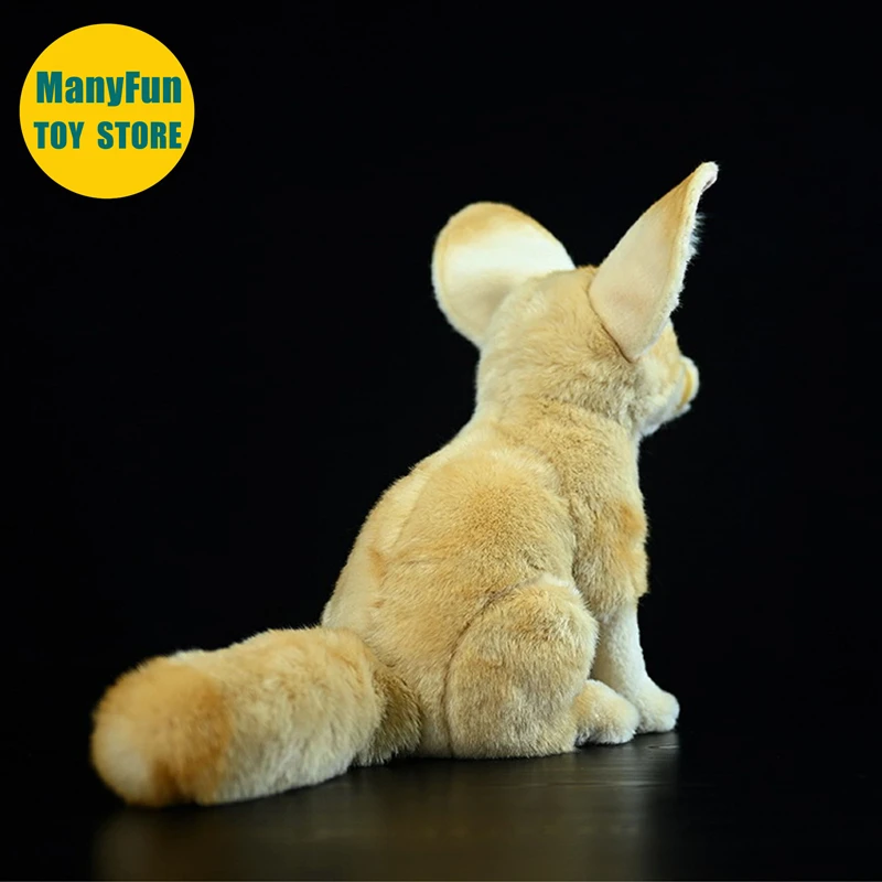 Realista fennec raposa de alta fidelidade raposa plushie deserto raposa brinquedos de pelúcia animais realistas simulação boneca de pelúcia kawai brinquedo presentes