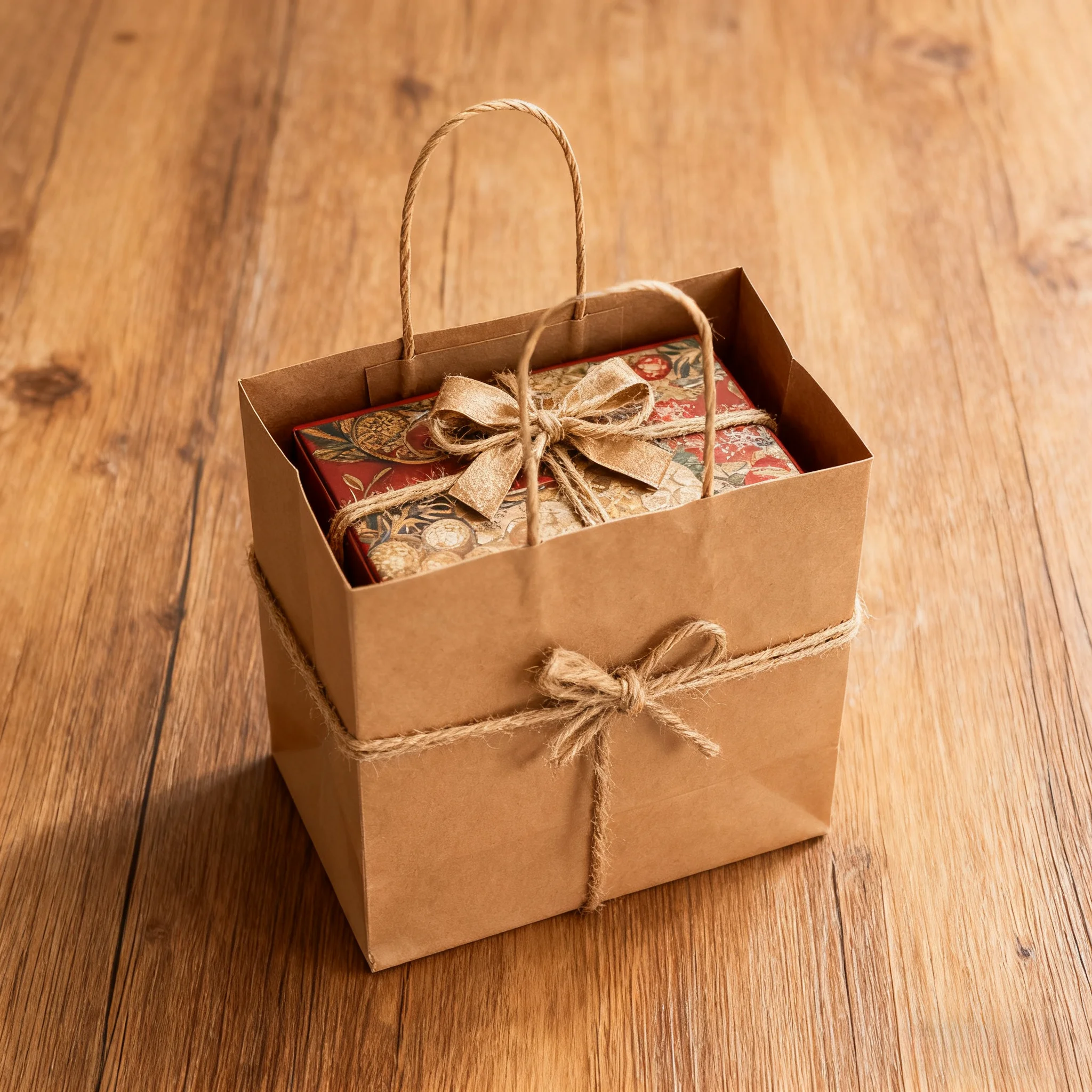 Bolsas de compras/regalo de papel kraft marrón natural reciclado (10x5x13 pulgadas, con asas) – Suministro a granel para venta al por menor, comestibles, fiestas F