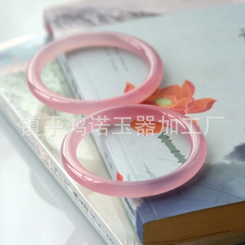 

Бразильский высококачественный халцедон, 8 мм, круглый, розовый агат, женский браслет, украшение, подарок.