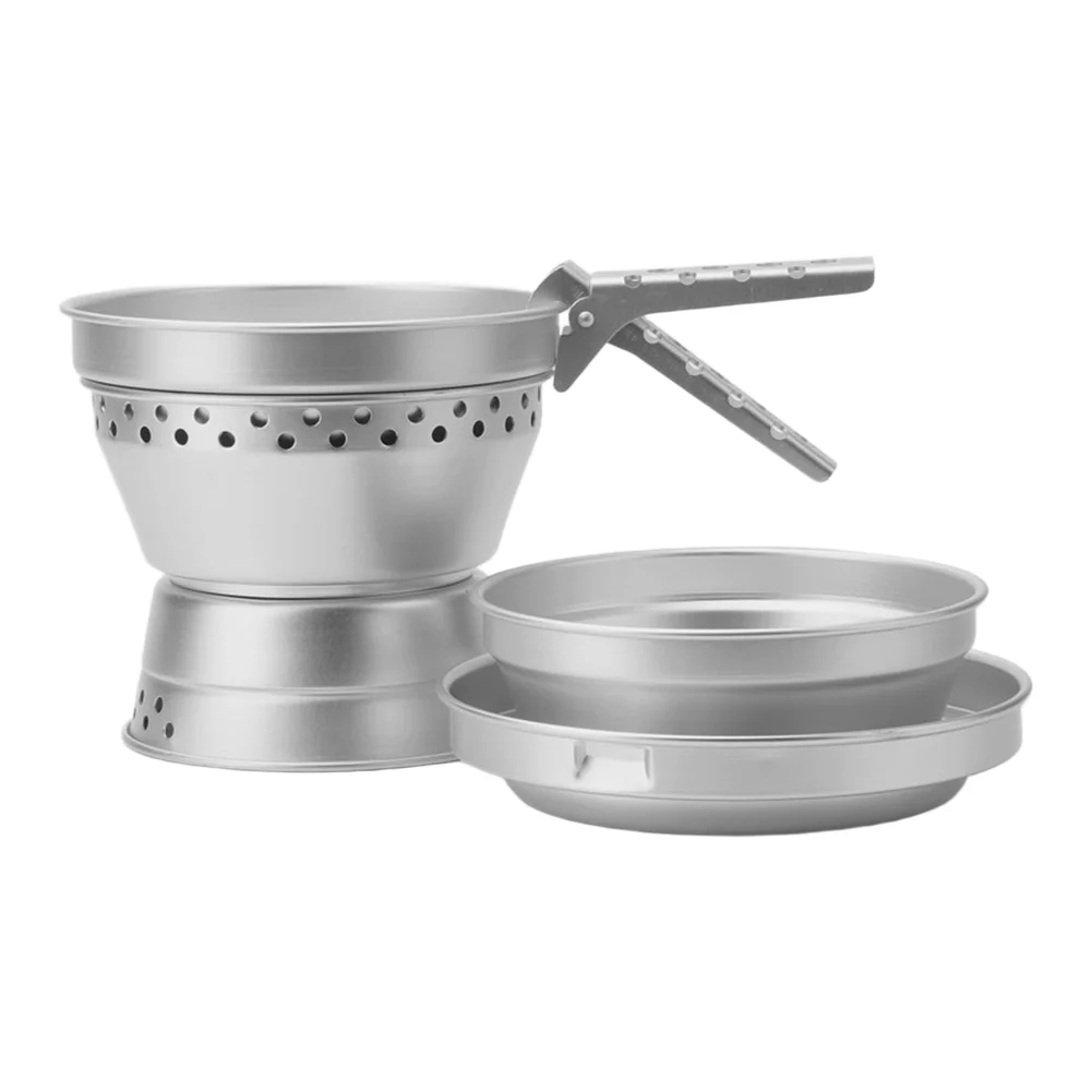 

Легкий набор походной посуды для кемпинга и пеших прогулок: компактная конструкция, ветрозащитный дизайн