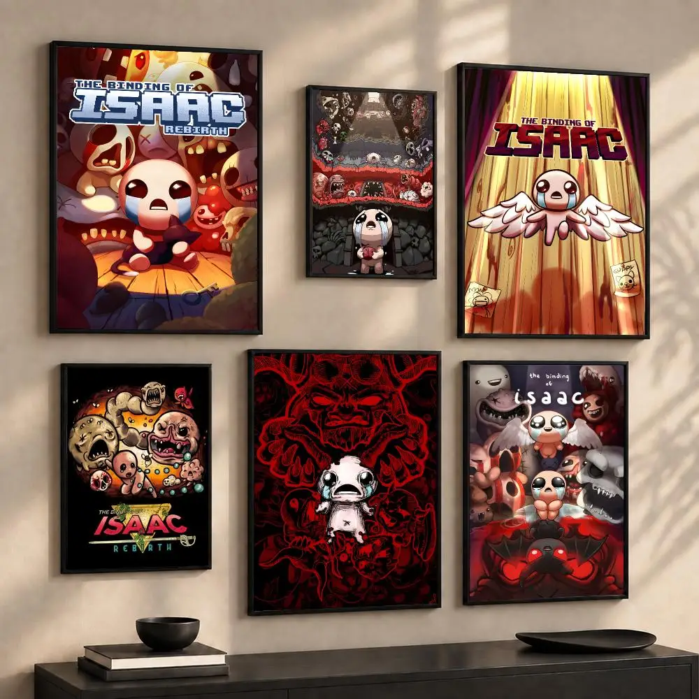 Indie Game The B-Binding of I-Isaac Painting Calligraphy Canvas Poster Wall Art Prints for Living Room Bedroom Home Decor Gift
