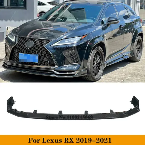 렉서스 RX 스포츠 2019-2021 카본 파이버 프론트 범퍼 립 스포일러 스플리터 자동차 튜닝