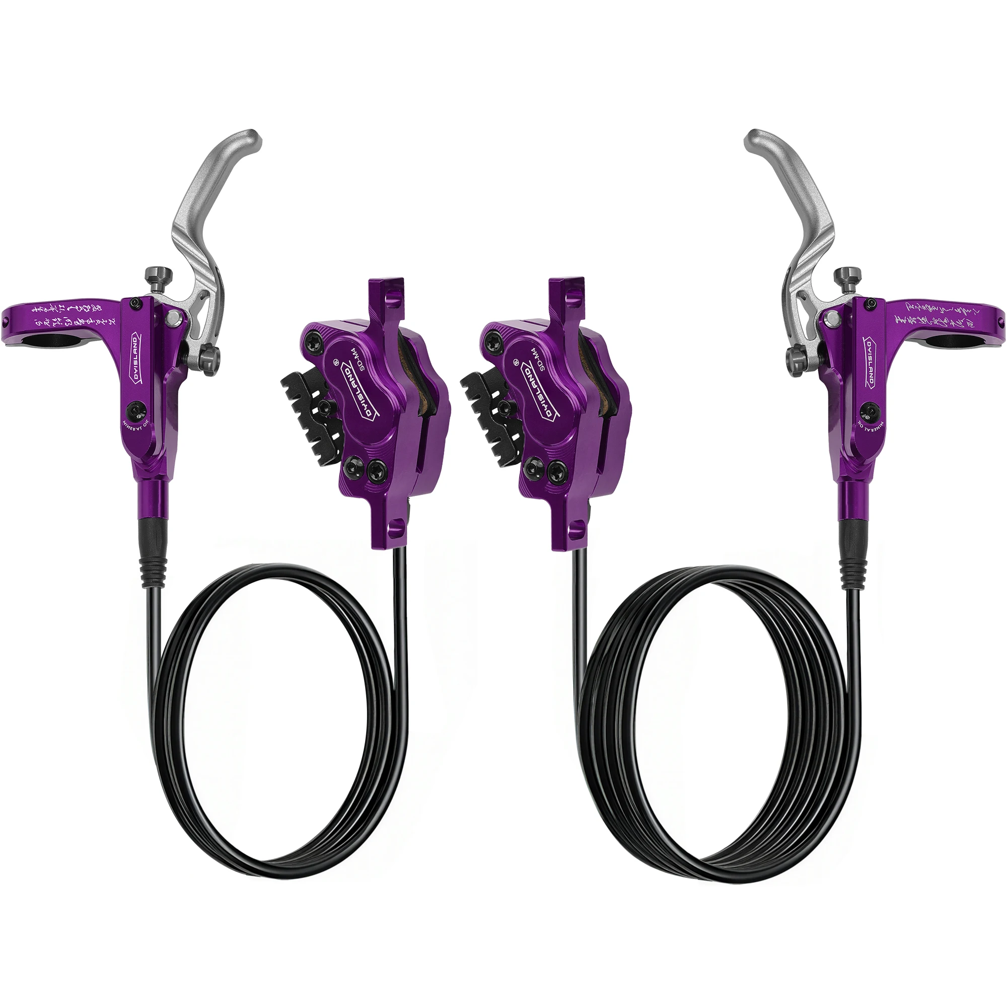 DYISLAND MTB 4piston Hydraulic Disc Brake 850mm/1500mm ceramic cooling brake pads Oil Pressure AM DH Mountain Bike Disc Brake