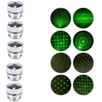 5pcs Green Laser Pointers Star Cap Laser Hight Powerful device Adjustable Focus Lazer pen with Star Cap(Does not include laser)