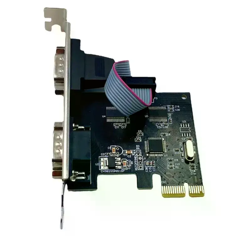 1Pcs RS232 COM PCI-E PCI For Express Expansion Adapter Car DIY Accessories PCIE To 2 Serial DB9 Card