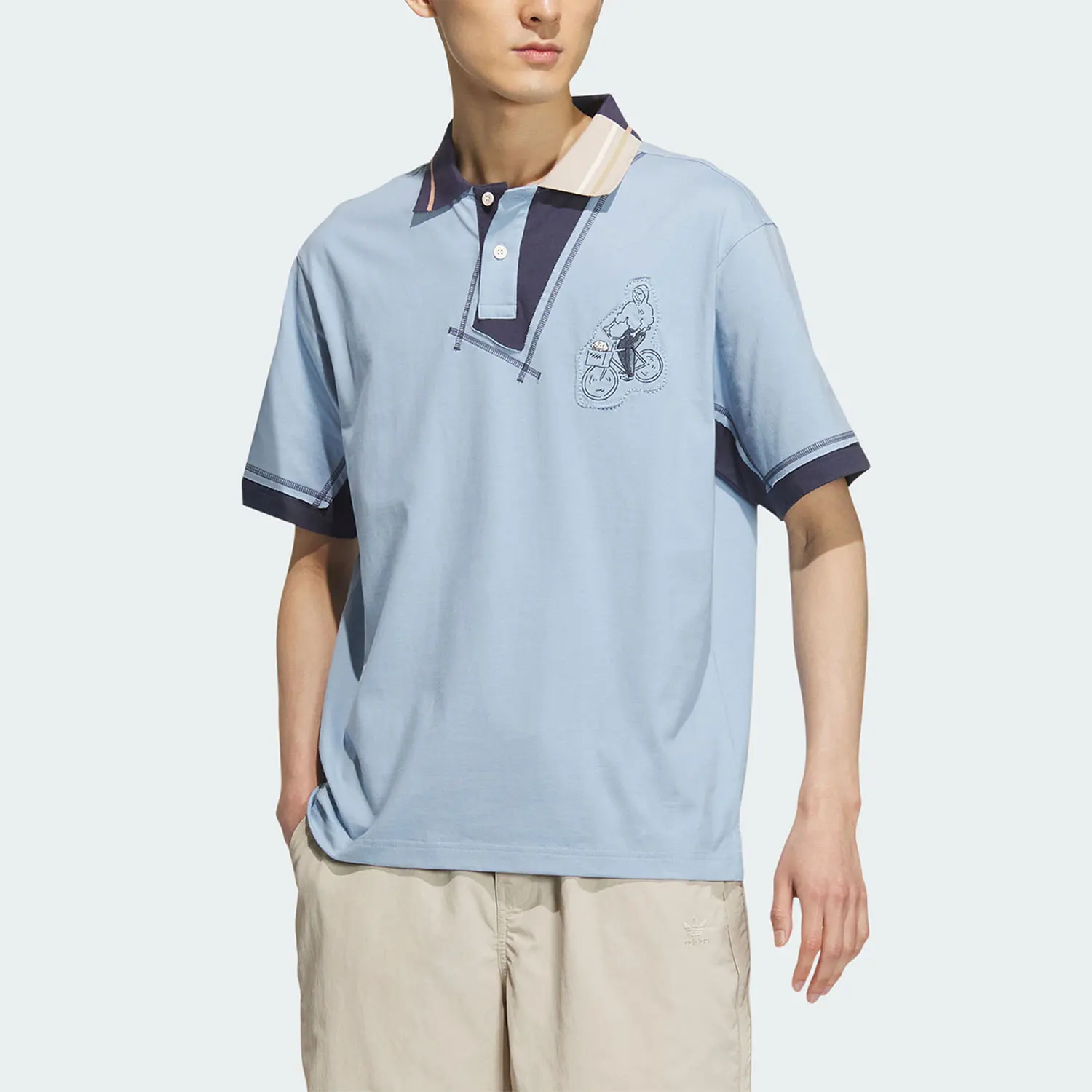 

Adidas genuine summer new clover men's sport polo short sleeved shirt IS0637