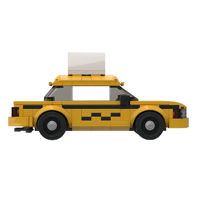 184 pièces Blocs de construction modulaires MOC Taxi de transport, conception créative, briques technologiques populaires, DIY, jouet de festival, cadeau