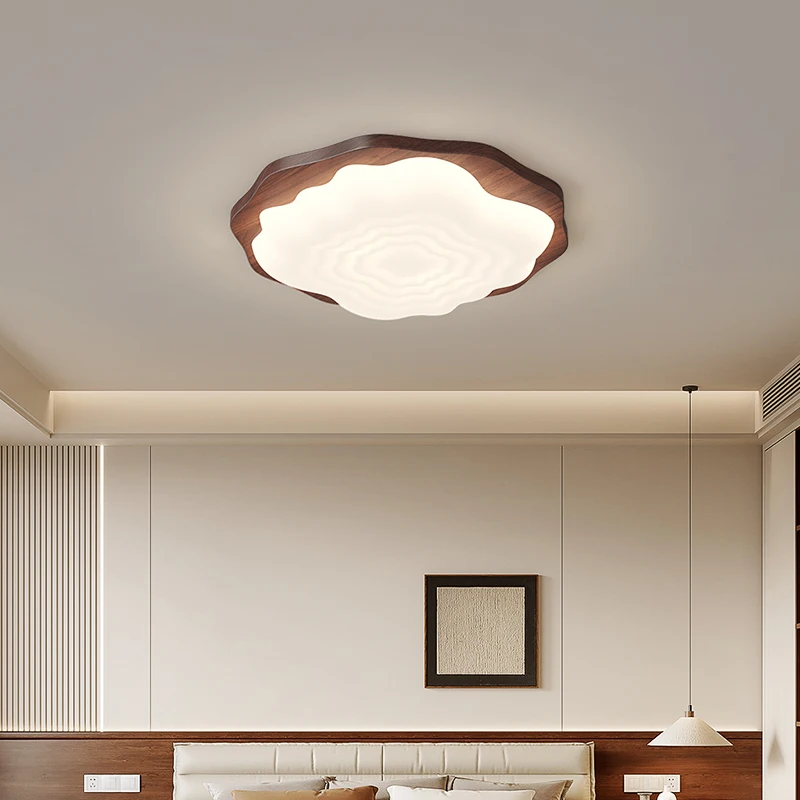 Rosewood LED Ceiling Light Bedroom Lighting Woodiness Living Room Balcony Indoor Pendant Lights Modern Home Interior Decor Lamp