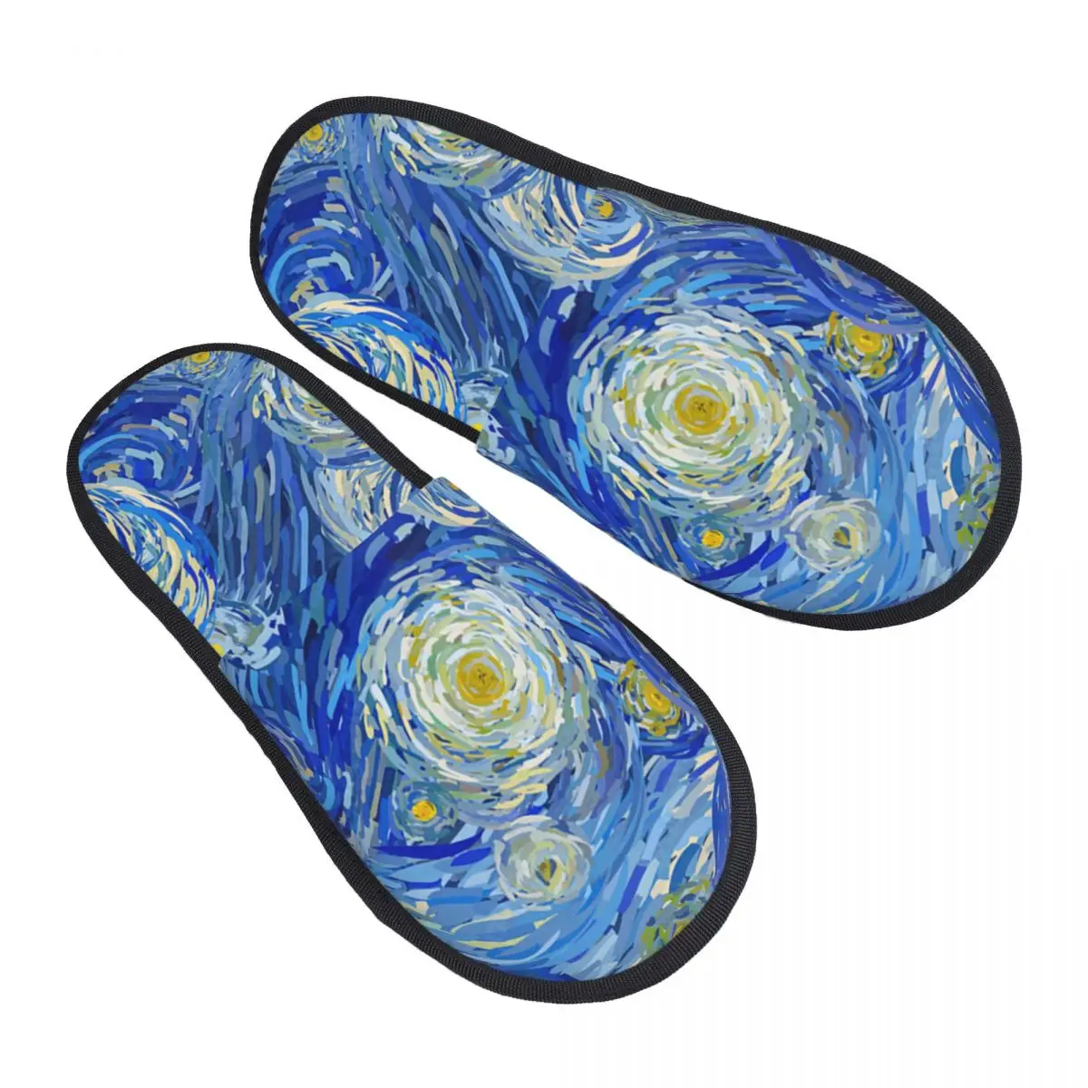 

Ван Гог, домашние тапочки «Звездная ночь», женские удобные тапочки без шнуровки из пены с эффектом памяти, обувь для спальни