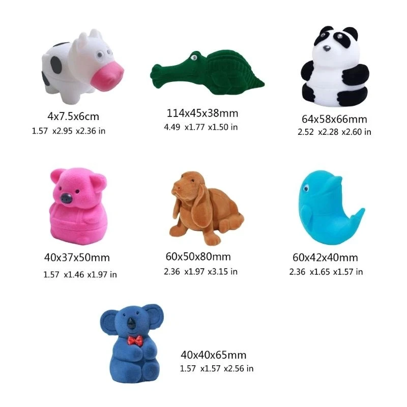 

31BB Soft Lovely Animal Shaped Jewelry Container for Proposal and Special Occasions
