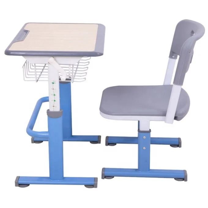New Design Classroom Desk And Chairs Popular Durable Adjustable Children's Study Table High School Furniture view 3