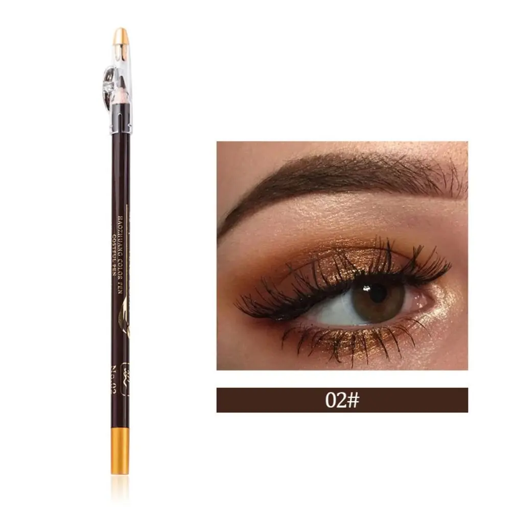 Crayon eye-liner portable avec couvercle taille-crayon, outils de beauté étanches, maquillage des yeux longue durée, 5 couleurs