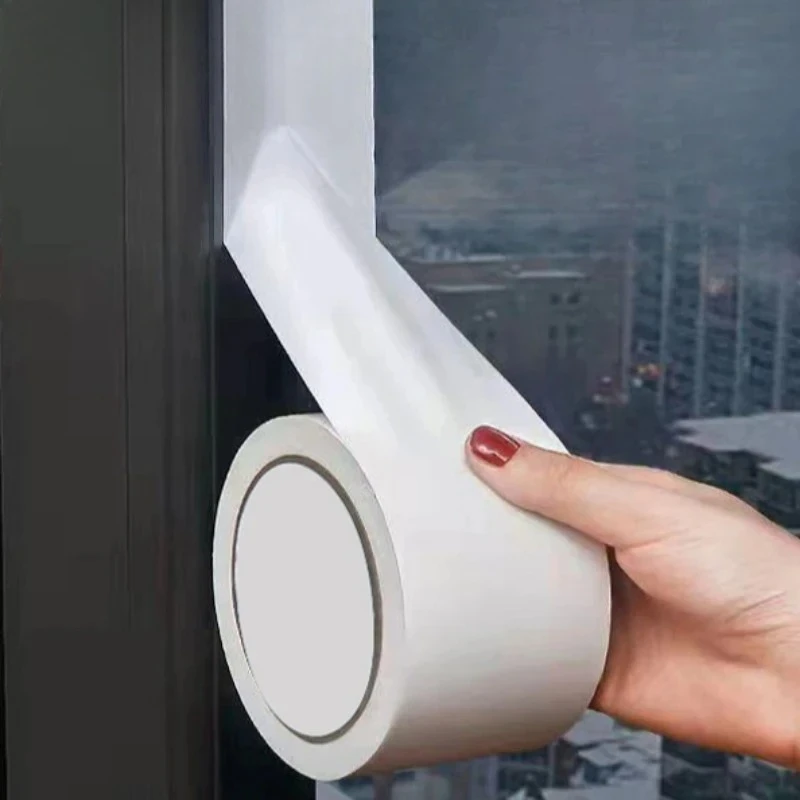Cinta de Sellado para Ventanas, Cinta Aislante para Ventanas para Invierno, Bloquea Corrientes de Aire Frío, Polvo, Lluvia, Sella Huecos, Sin Residuos, para el Hogar