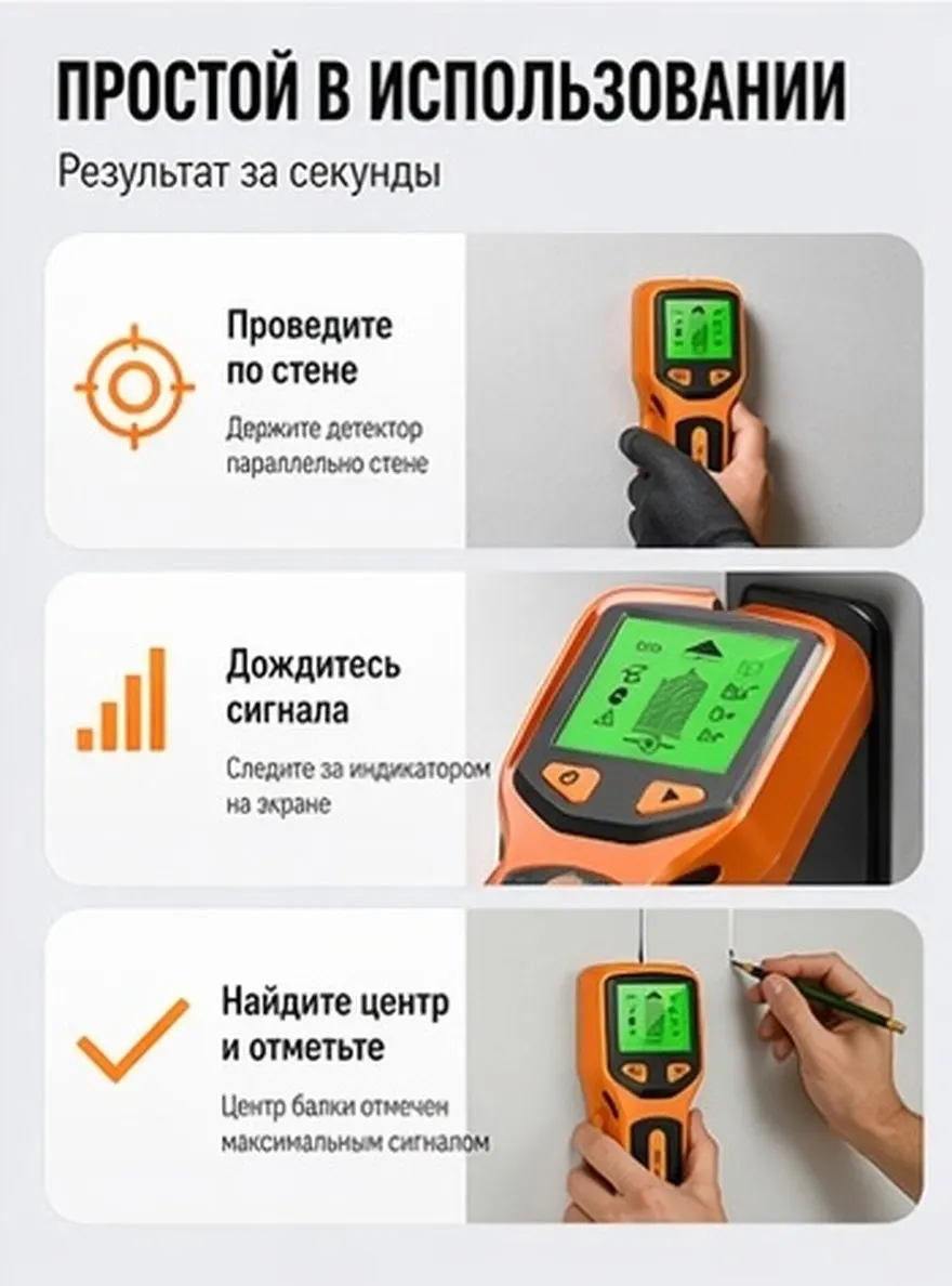 5 in 1 Wall Scanner Stud Finder Metal Detector with LCD Display Multifunction Electronic Sensor