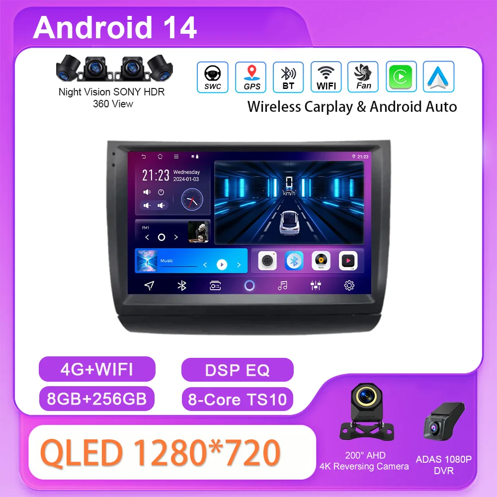 

Android 14 Car Radio Stereo For Toyota Prius 20 2002 -2009 Auto GPS Navigation Multimedia Video Player Carplay 2DIN Bluetooth 4G