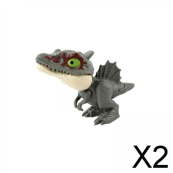 2X Biting Finger Dinosaur Toy with Flexible Joints Action Figure for Props