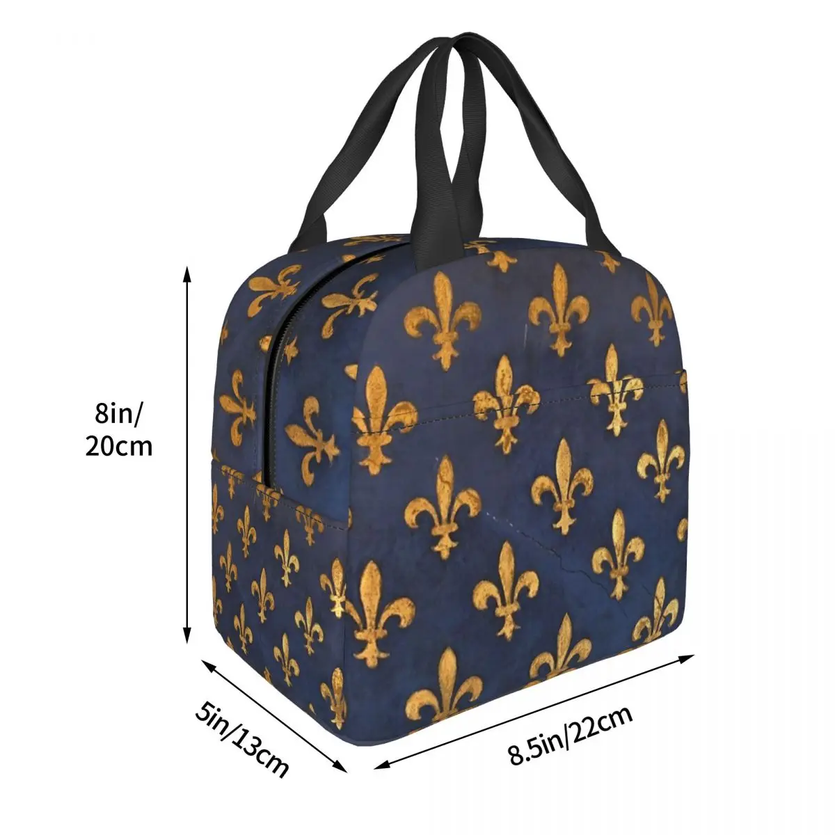 Florence Insulated Lunch Bag Cooler Bag Lunch Container Fleur De Lis Lily Flower High Capacity Tote Lunch Box Bento Pouch Beach