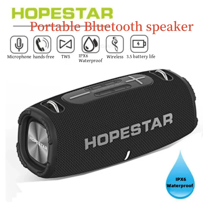 HOPESTAR H50 Portable Wireless Speakers High-Power Big Music Box Outdoor Super Bass TWS Powerful Party Caixa De Som FM Radio AUX