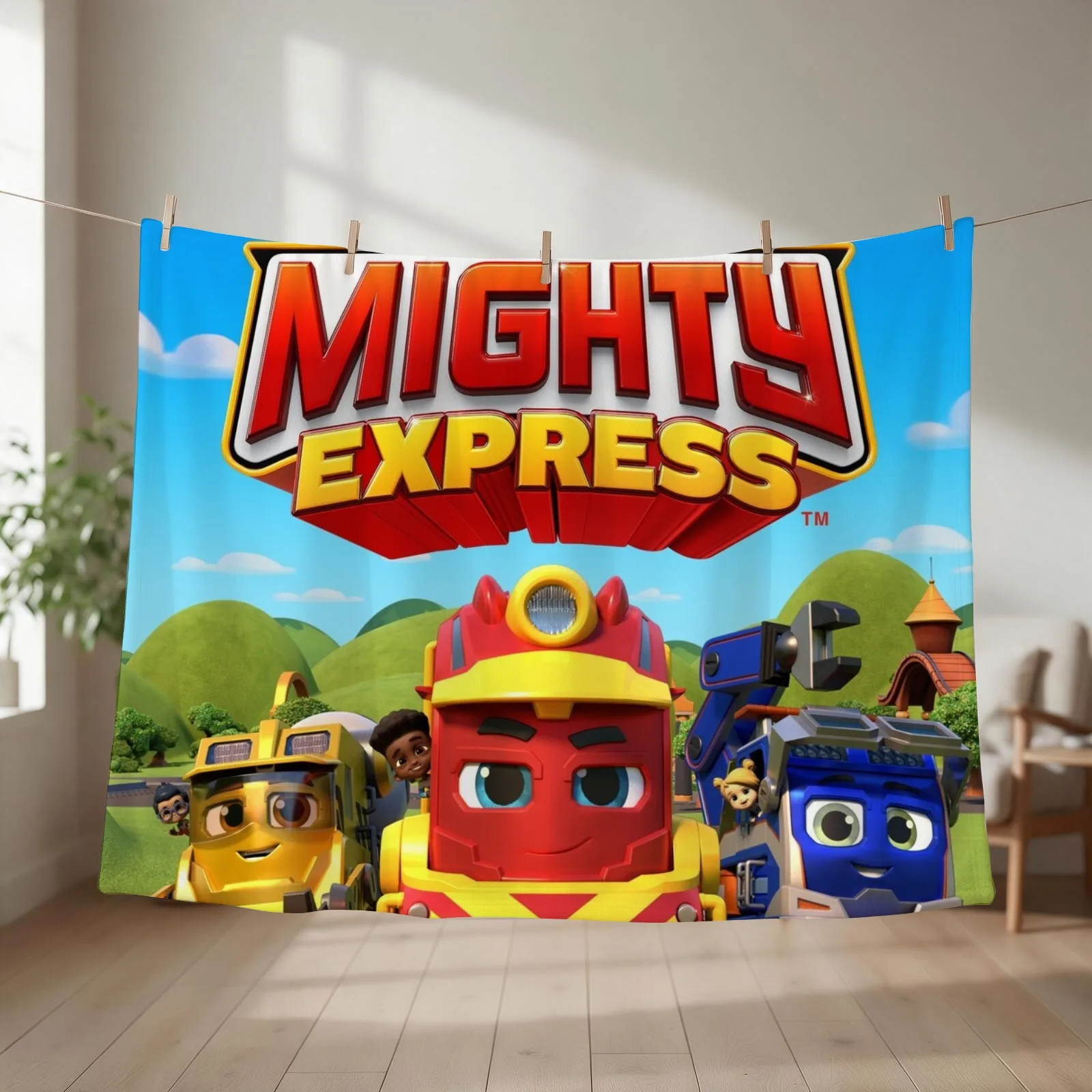 Mighty Express Throw Blanket Bed Plush For Decorative Sofa Plaid on the sofa Blankets