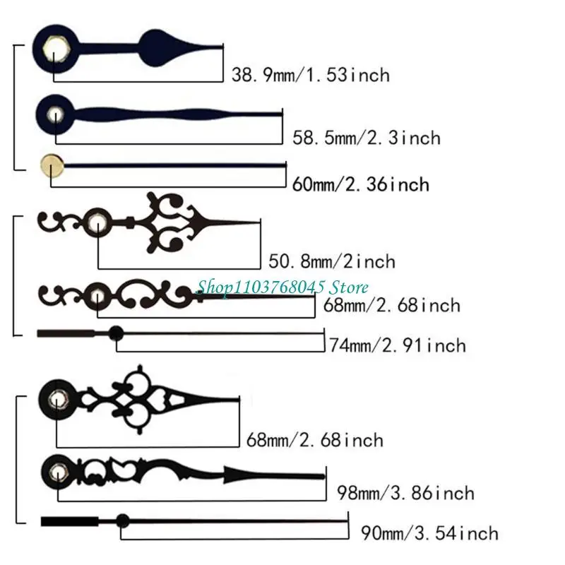 Quarz-Uhrwerk-Set, batteriebetrieben, 12888, Ersatz für Uhrwerke für Wanduhren, DIY-Reparatur, 0200+0121 – Detail 7