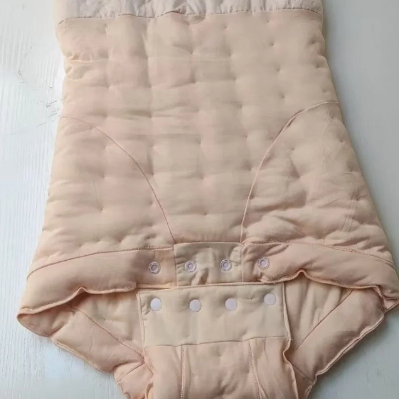 

Women Cotton Snap Button Underwear Filled With Cotton Handmade Thickened Panties Abdomen Warm Briefs Sexy Private Party Costume