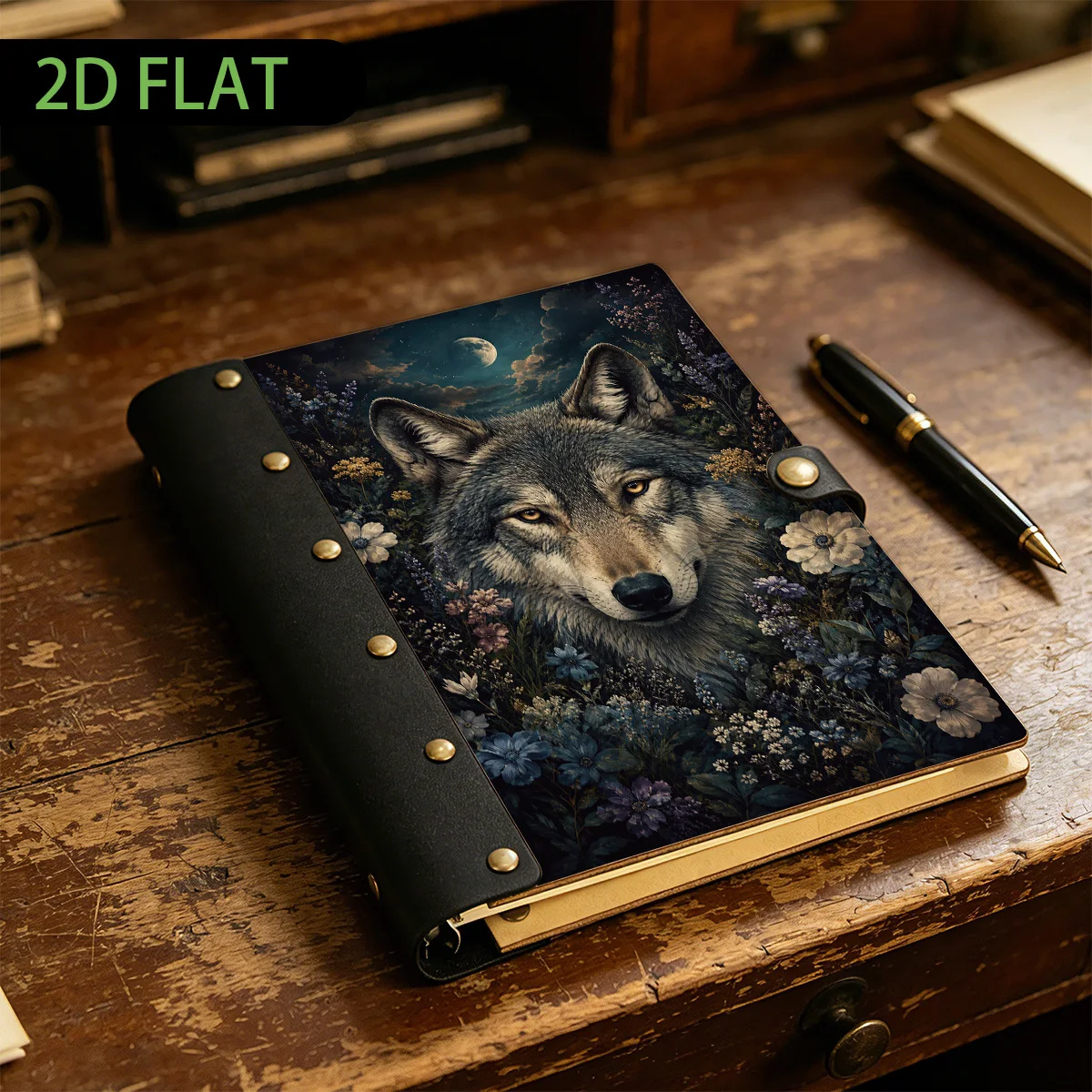 1PC Wolf Moon Hardcover Notebo - огляд і ціна Journal Leather Hardcover