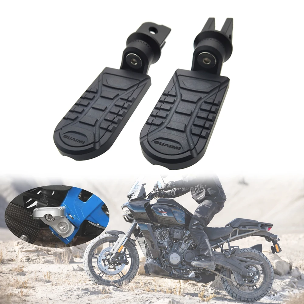 Motorcycle Front&Rear Rotatable FootRest Foot Pegs Footpegs Rests Pedals Fit For Harley PAN AMERICA 1250 1250s Special 2020-