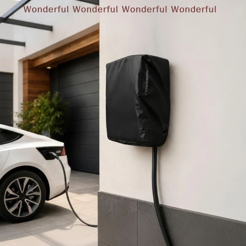 EV Charging Post Protective Cover Waterproof Drawstring Bottom Tear Resistant 1PC for Outdoor Long Term Use
