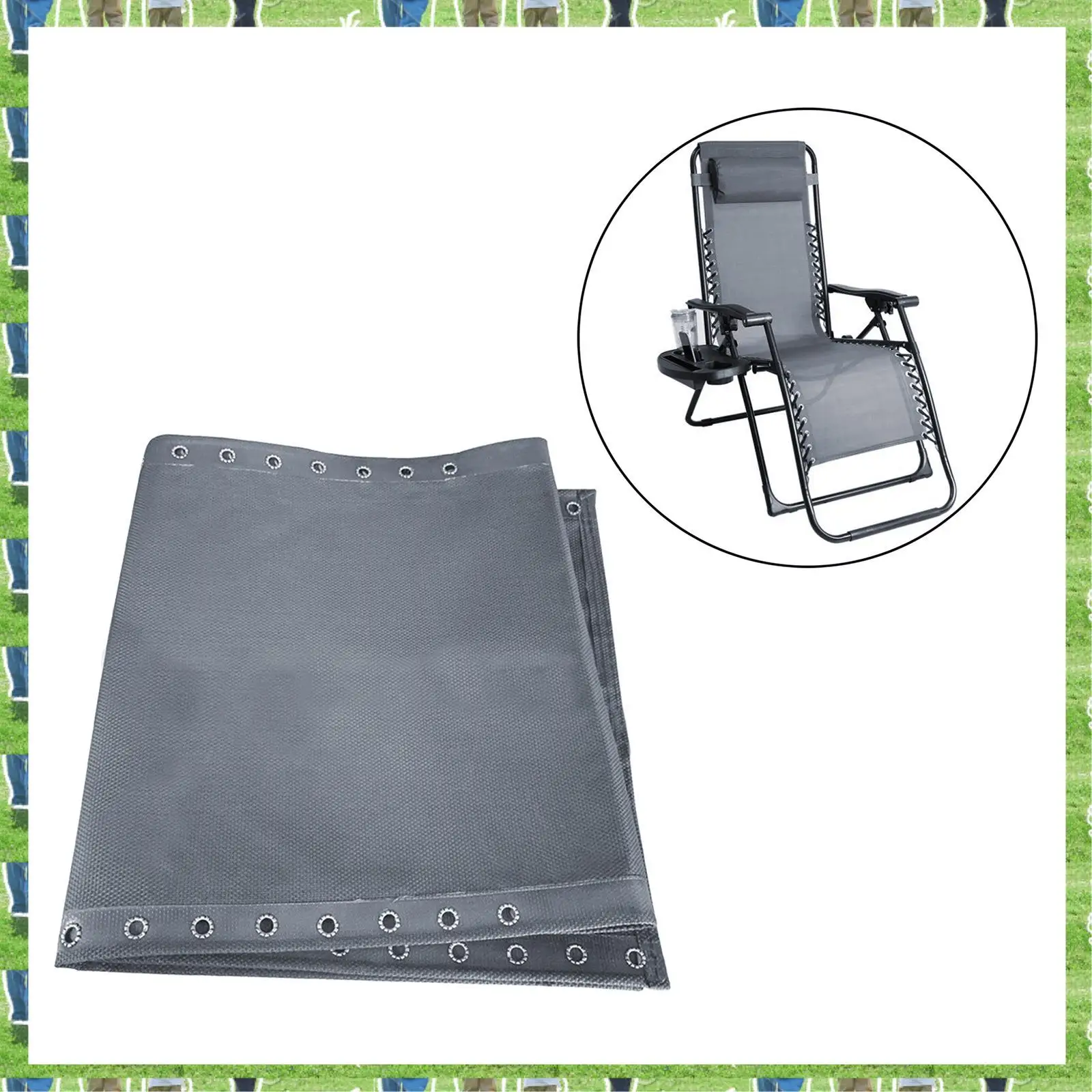 

FTS Recliner Buteslin Mesh Folding Chair Lunch Break Beach Chair Cloth Fitting Mesh