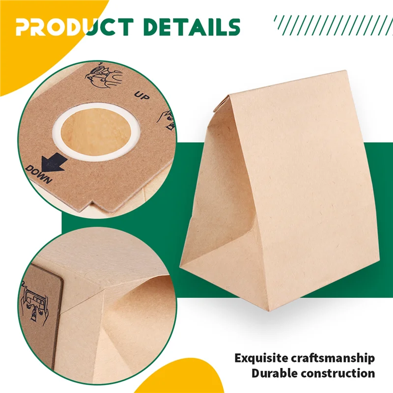 AB47-10 pezzi aspirapolvere sacchetti per la polvere in carta Kraft doppio filtro sacchetto per la polvere adatto per Z1480 ZW1200-211 ZC1120B ZC1120R ZC1120Y ZMO1510 Z