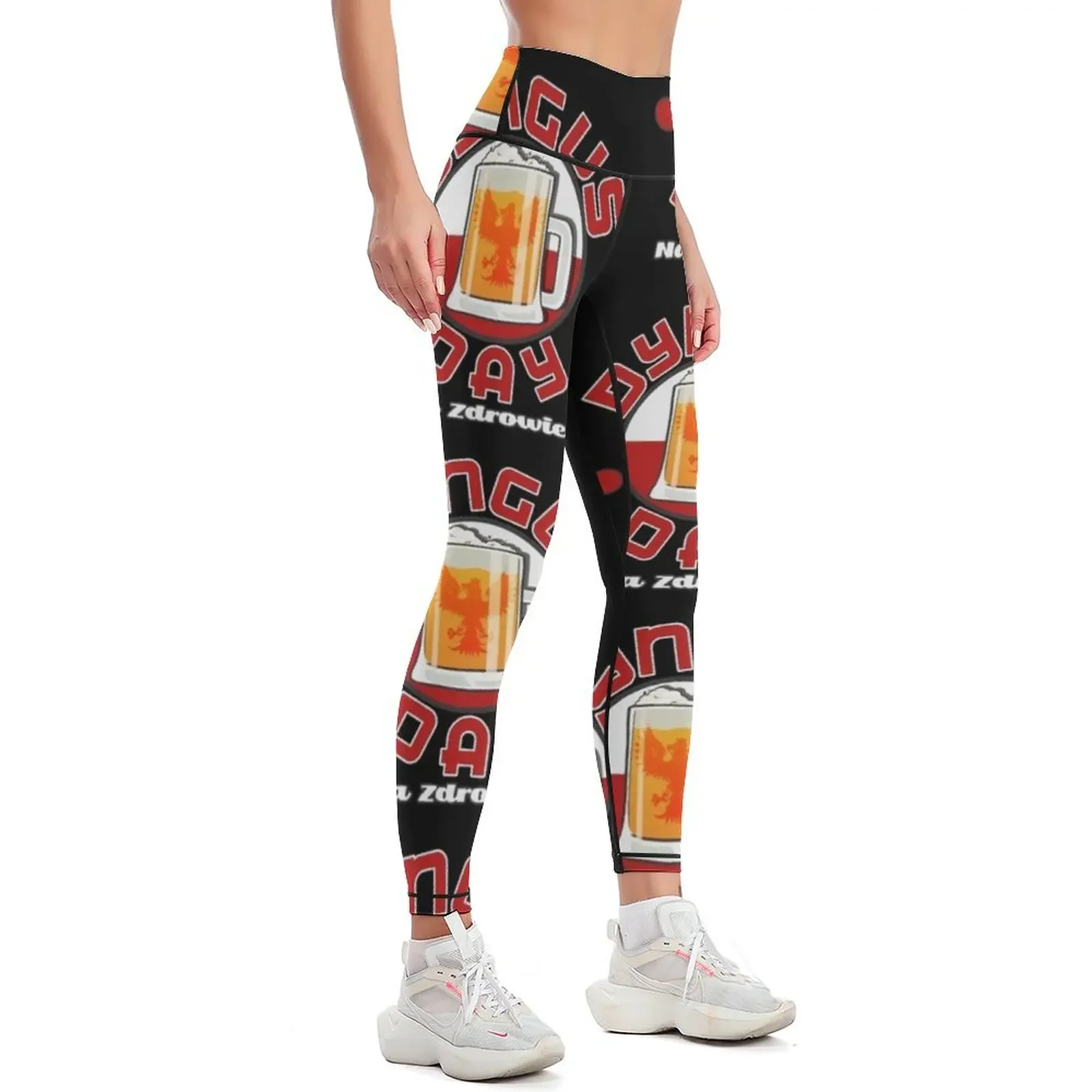 Dyngus Day Polska Eagle Polish Beer Mug Leggings sporty woman gym gym pants Womens Leggings