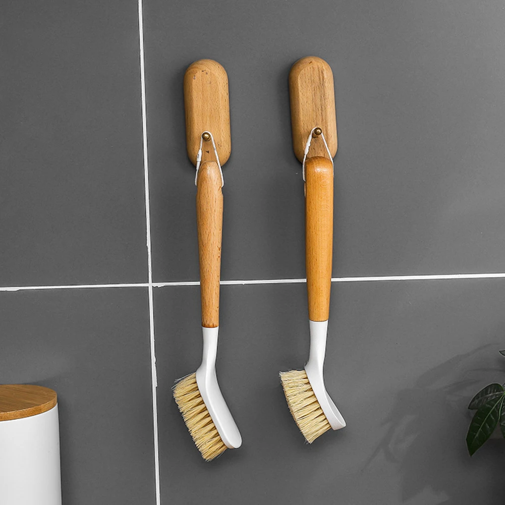 

Kitchen Cleaning Brush Natural Bamboo Handle And Sisal Bristles Scrub Brush For Dish Cast Iron Skillet Pots Pans Pot Brush