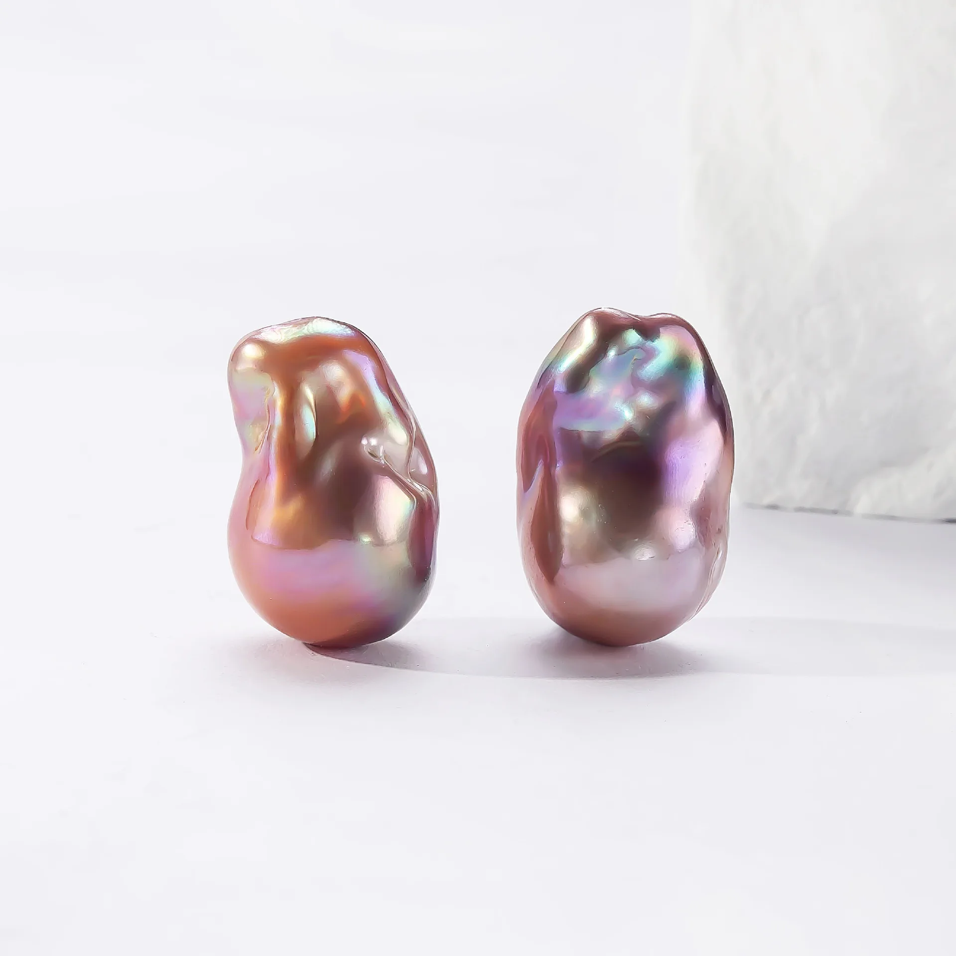 DIY-Friendly SelectableNatural Unusual Purple Iridescent Baroque Assorted Beads Premium Avocado Green Baroque Loose Pearls
