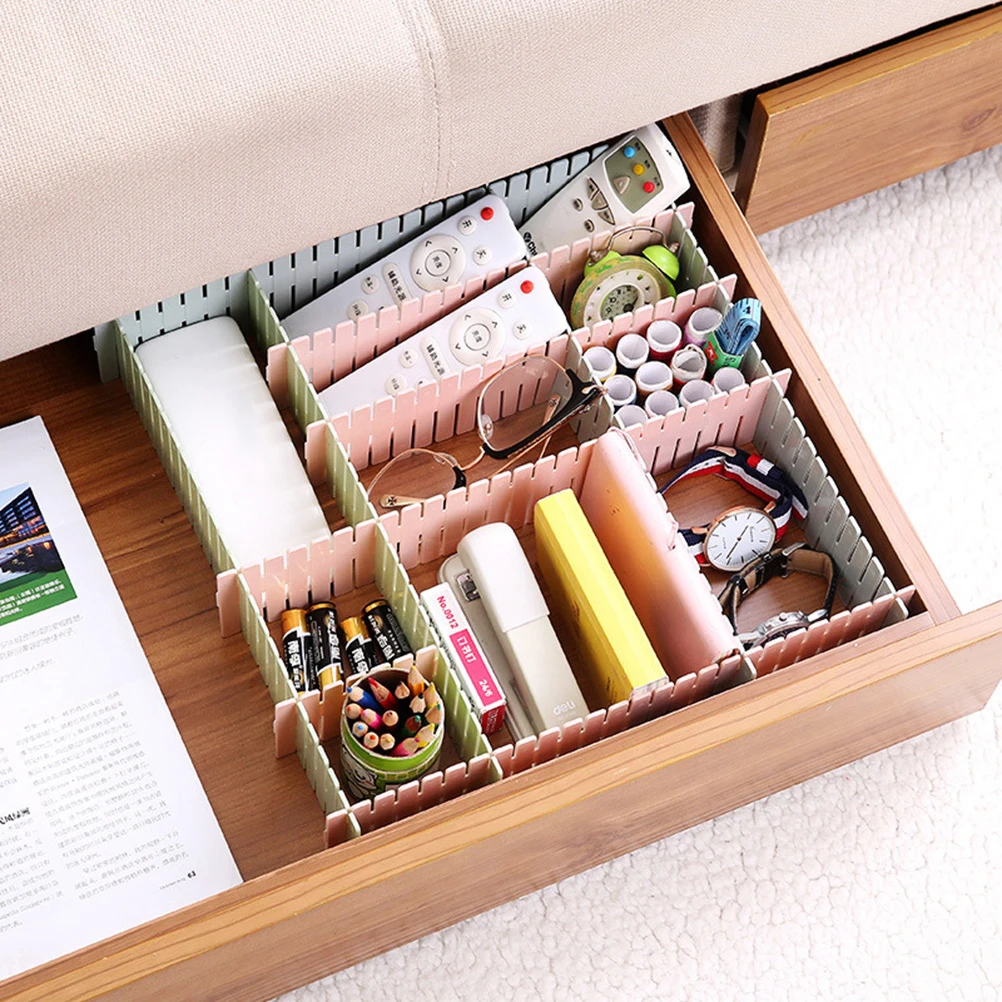 32pcs Dividing Plate 32.4*7cm Drawer Organizer Clothes Storage Adjustable Dividers Kitchen Sundries Desk Organizers