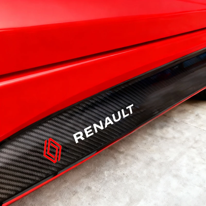 2pcs Car Door Side Skirt Car Body Decal Carbon Fiber Sticker For Renault Megane 2 3 4 Twingo Clio Talisman Captur Trafic Kwid - view 5