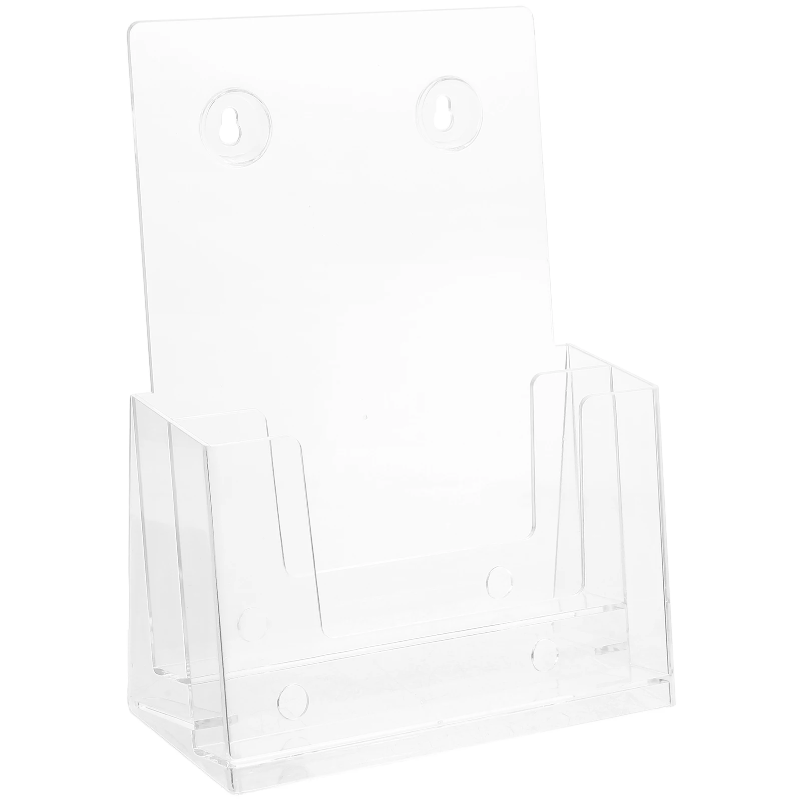 

Dual Desktop Clear Document Display Mounted Office Organizer Stand For Magazines Brochures Pamphlets Literature