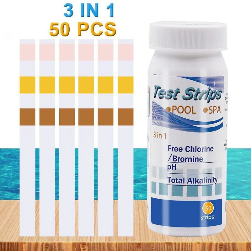 Tub Test Strips Chlorine PH Alkalinity and Hardness Levels in ,Test Kit for Aquarium Fish Tank SPA Swimming Pools