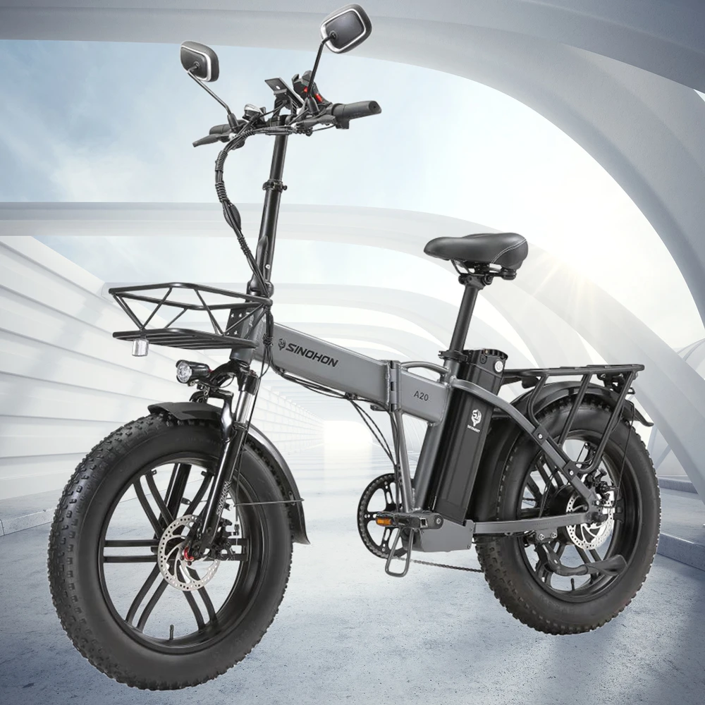 

20-дюймовые складные электрические мотоциклы, электронный велосипед для взрослых, пиковый мотор 1000 Вт Ebike, 28 миль в час, 50 миль, 48 В, 18 Ач, электрический горный велосипед