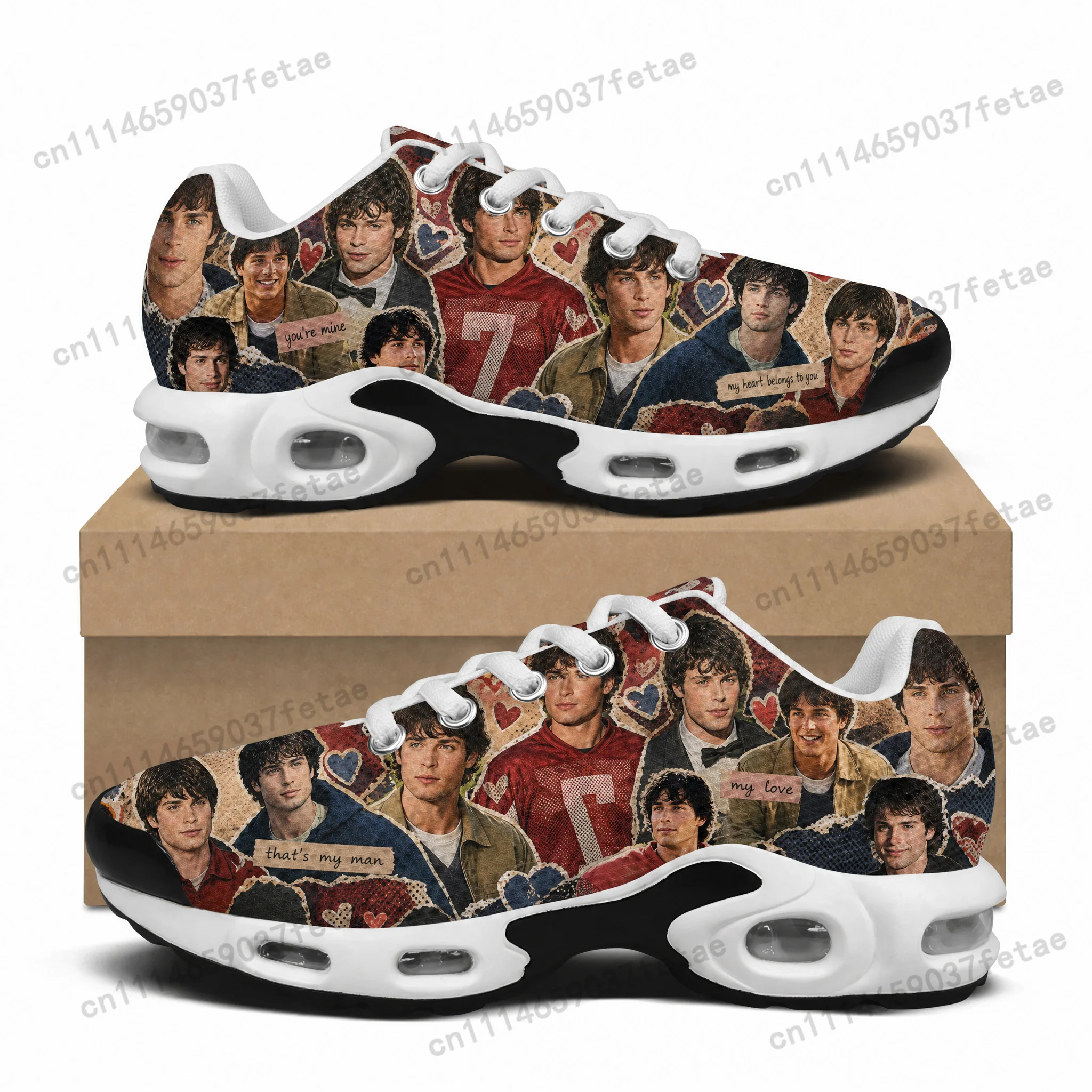 A Tom Welling Cushion Sneakers Mens Womens Hip Hop Rock Lightweight Sports Shoes Custom Couple Cool Popular Leisure Sneaker