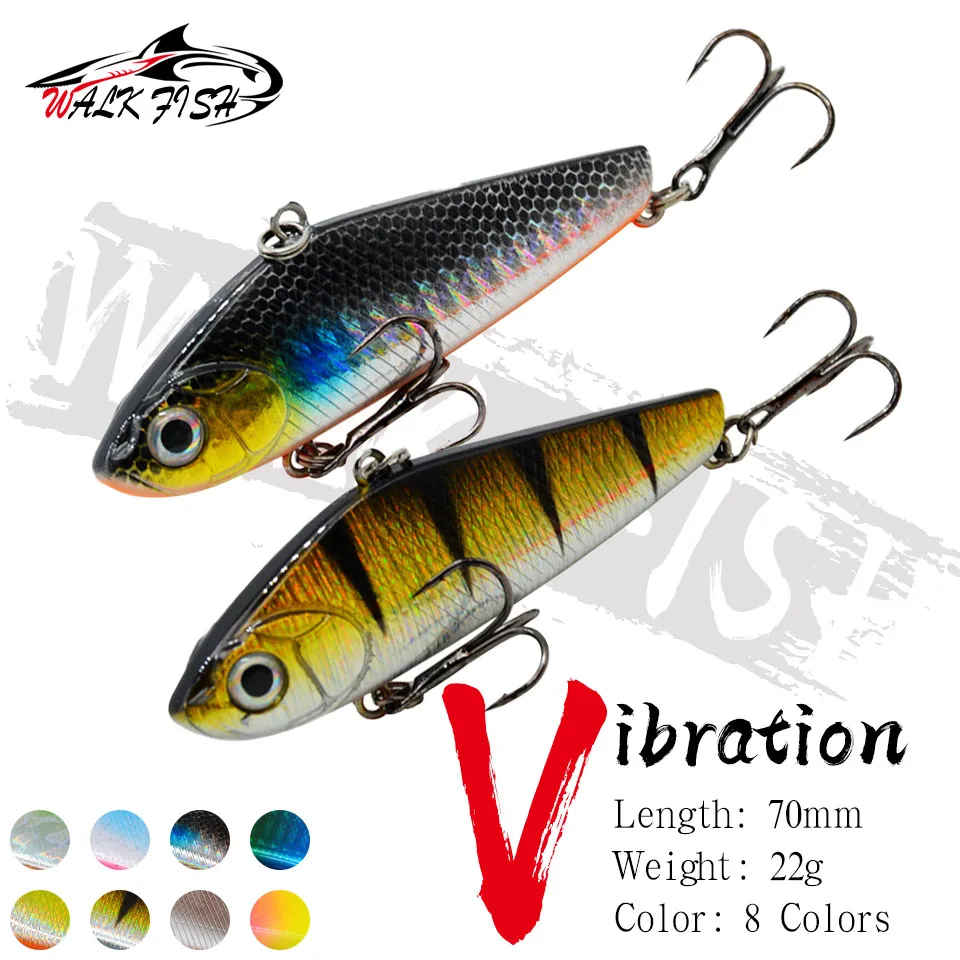 WALK FISH 70mm 22g VIB Road Bait Full Layer Submerged Künstlicher Köder Harter Köder Minnow Wobbler Angeln Biomimetischer Fischköder