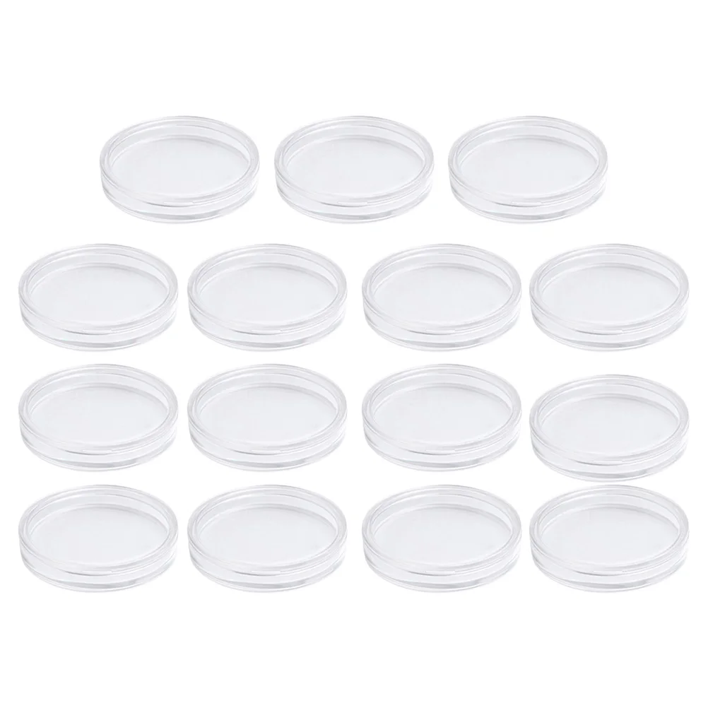 24pcs Coin Storage Holder Clear Portable Plastic Box Acrylic Case For Coin Collection Easy Open Dust-Proof Gift