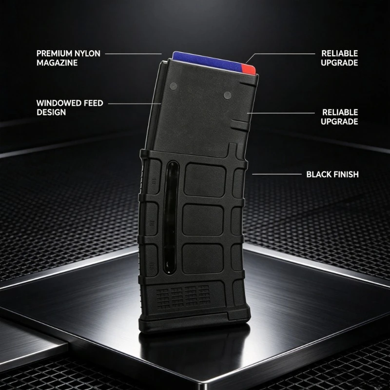 Quick‑Feed Transparent Window Magazine Nylon Accessory Upgrade Kit For M4 AR Gel Blaster