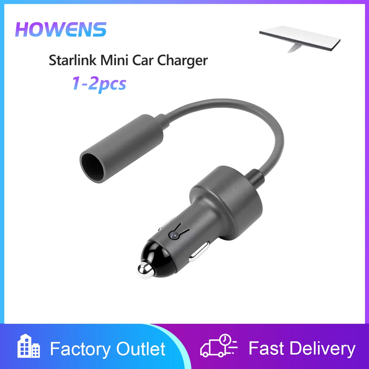 For Starlink Mini Car Charger Cigarette to DC 12V to 24V Starlink Step Up Converter Starlink Mini Car Cigarette Lighter Adapter