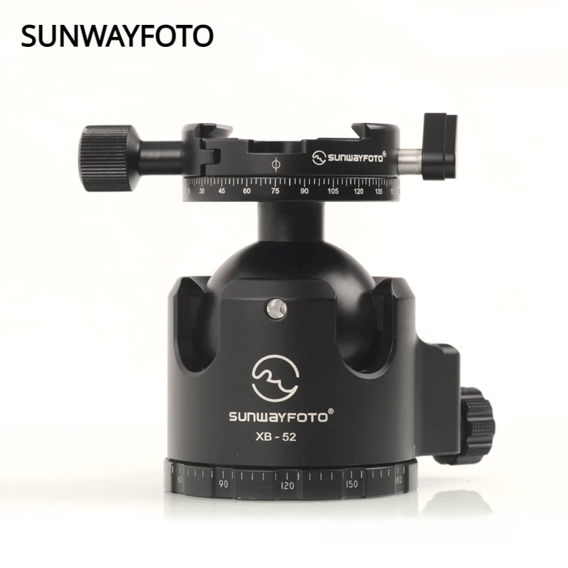 

SUNWAYFOTO Low-Profile Tripod Head for DSLR Camera Tripod Ballhead Professional Monopod Panoramic Tripod Ball Head XB-52DDHI