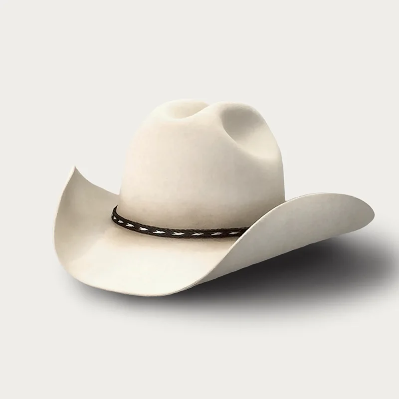 Outdoor Western Cowboy Style Sheep Wool Felt Hat European and American Unisex Cowboy Hat Pure Wool Felt Hat