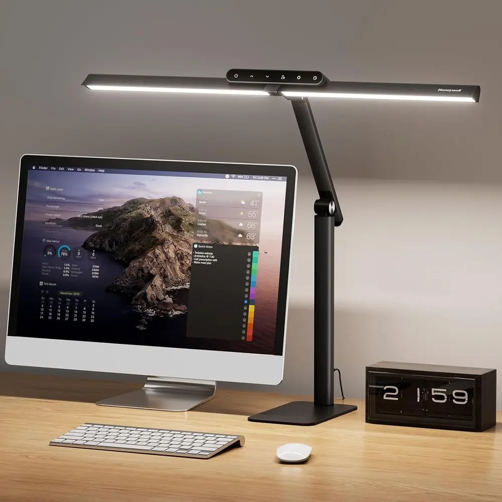 

1200LM Architect Desk Lamp with 4 Color Temperatures, Step Dimming and Timer, Black