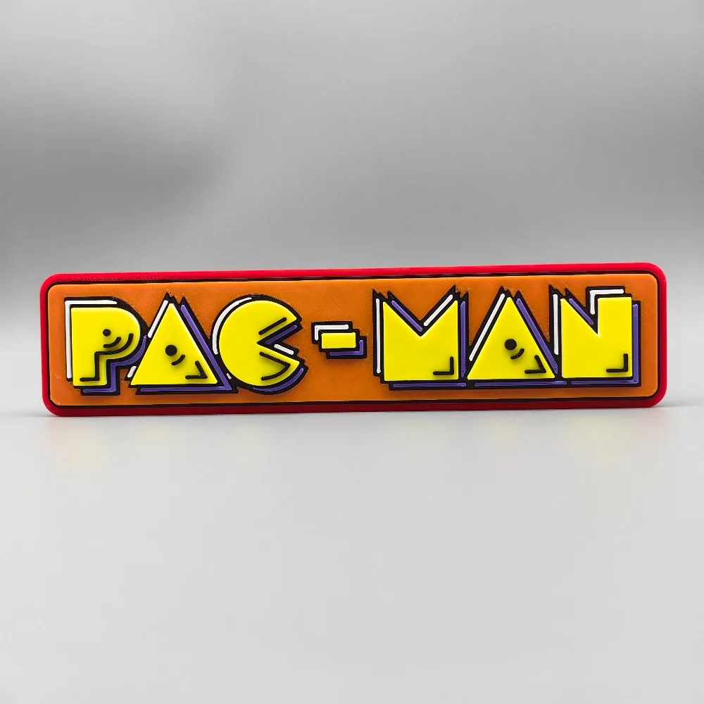 لعبة كلاسيكية باك مان ثلاثية الأبعاد شعار نموذج دمية لافتة لباكمان الشكل جمع عرض تأثيري معرض حلية لعبة #5