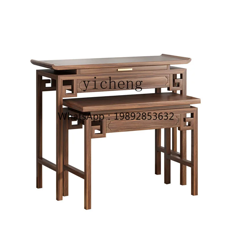 

GX New Chinese Style Altar Incense Burner Table Domestic Buddhist Hall Solid Wood Buddha Table Desk Altar Cabinet